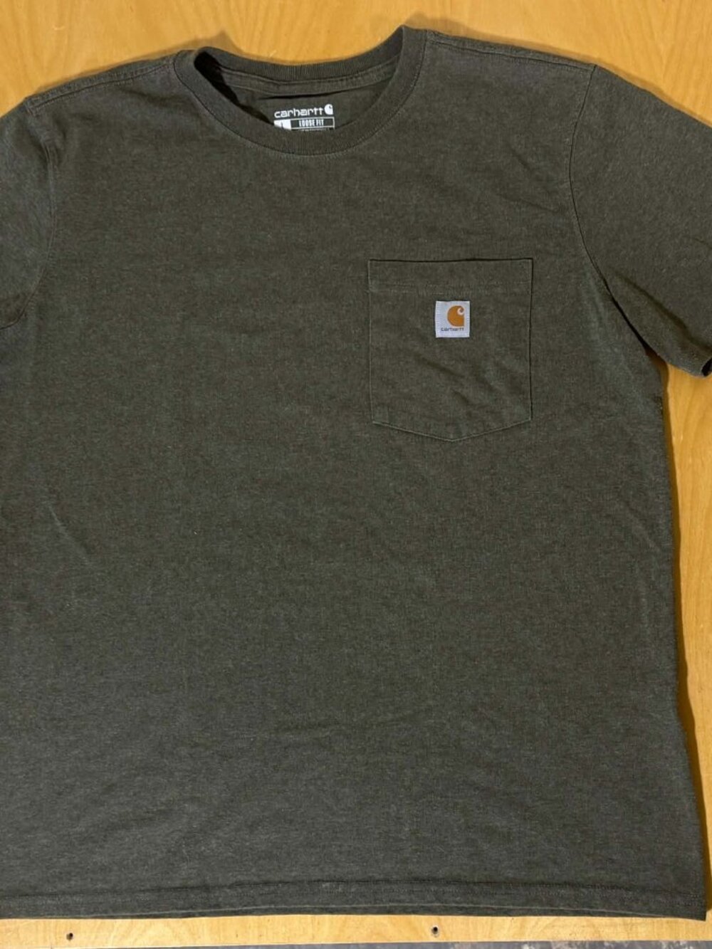 Carhartt Women's XL Loose Fit Pocket Tee – Forrest Green, Short Sleeve